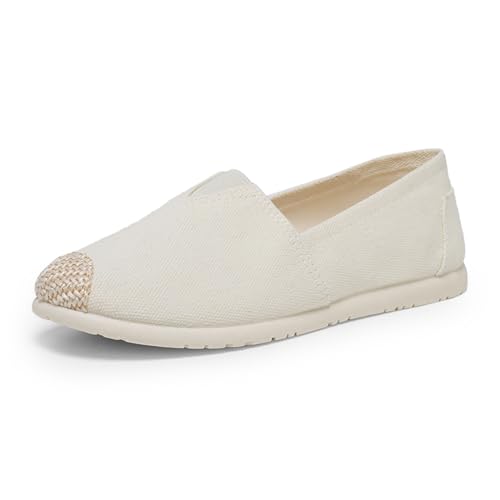 Alexis Leroy Alpargata Heritage Canvas Lona Fishman para Mujer Mocasines Planos Mujer Blanco Sólido 39 EU