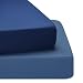 TILLYOU Silky Soft Microfiber Crib Sheets Set, Breathable Cozy Hypoallergenic Toddler Sheets Set for Boys, 28 x 52in Fits Standard Crib & Toddler Mattress, 2 Pack Navy & Gray Blue