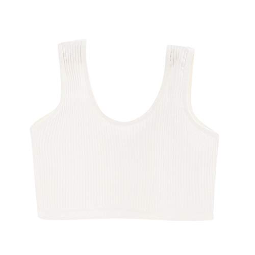Sutiãs de treinamento para meninas sem costura; bralettes esportivos listrados, colete cropped com p