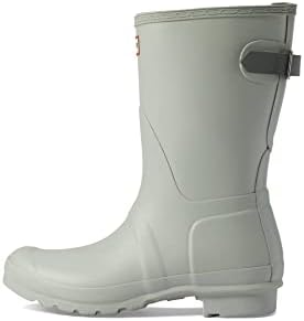 Hunter Original Back Adjustable Short Boots for Women - Rubber Upper with Nylon Lining, Cushioned Footbed, and Buckled Strap Ice Grey/Urban Grey 10 M