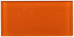 Tile Generation TCSAG-11 3x6 Orange Glass Subway Tile -Kitchen and Bath Backsplash Wall Tile (1pc Sample)