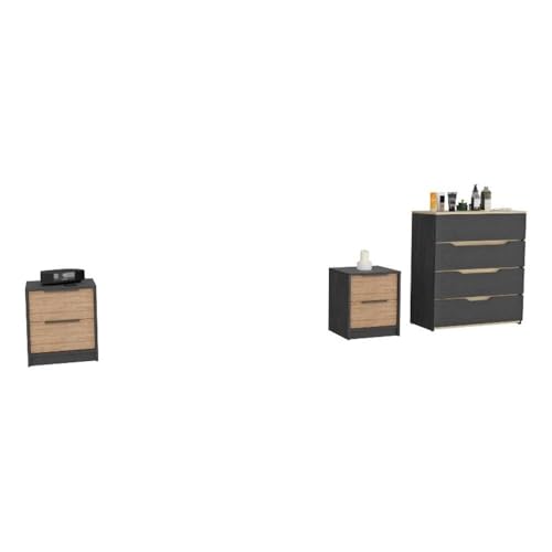 FM FURNITURE Blaine 3 Piece Bedroom Set Multi-Color Engineered Wood