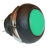 CES SPST Push Button Switch Green MOMENTARY-ON Normally Open