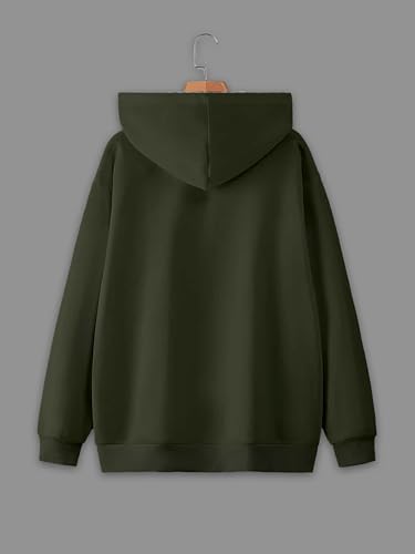 Image of Mack Jonney Solid Hooded Cotton Fleece Sweatshirt for Men-VMACK639116