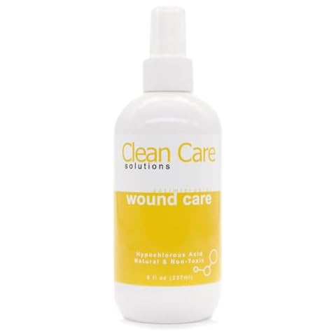 Clean Care Solutions Hypochlorous Acid Spray for Wound Care - Burns, Cuts, and Skin Irritations - Natural, Non-Stinging, Safe for Sensitive Areas - 236ml Cover