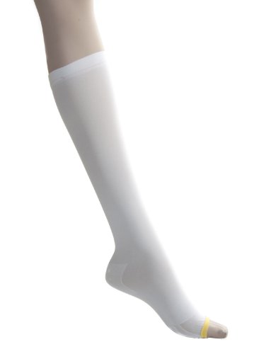 Medline MDS160644 EMS Latex Free Knee-Length Anti-Embolism Stocking, Medium Regular, White (Pack of 12)