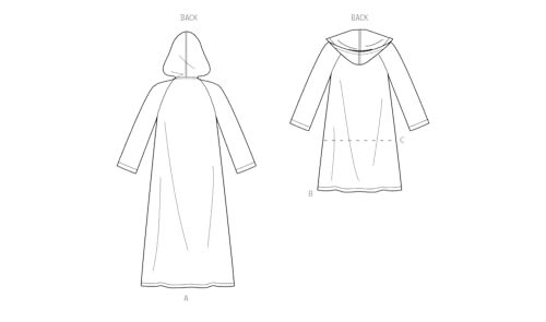 New Look UN6585ANew Look Pattern 6585 Misses' Coat with HoodA (XS-S-M-L-XL), Paper, White