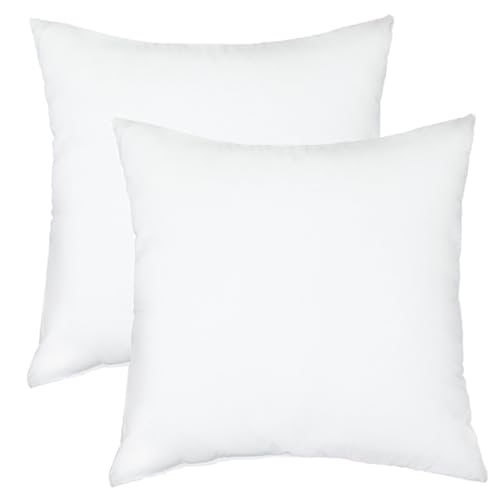 Lot de 2 coussins en polyester doux coton PP carré de luxe 16cm