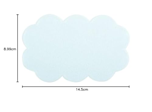 MSV Non-Slip Clouds Mats, White, Set of 4 - Image 4