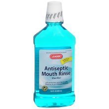 Leader Mouthwash Antiseptic, Blue Mint, 17 OZ by Leader