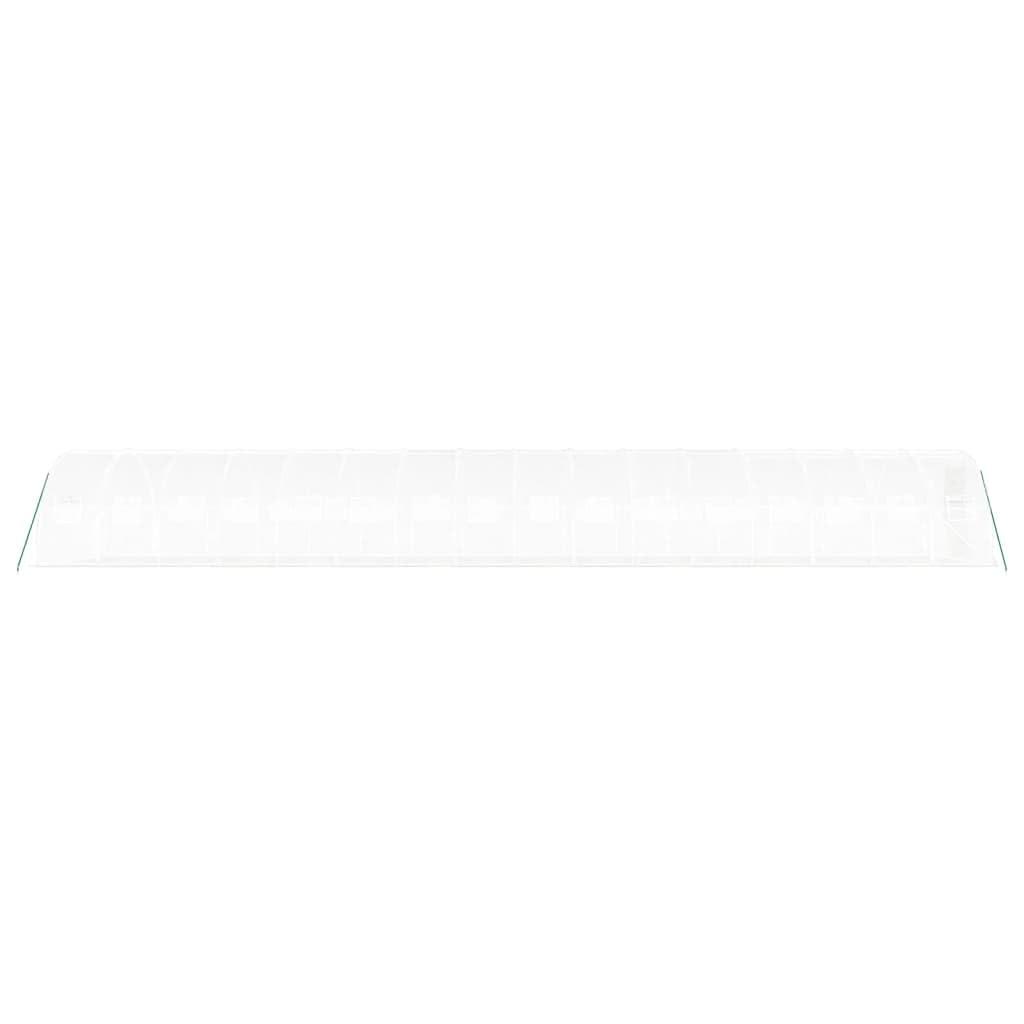 Homgoday Invernadero con Estructura de Acero Blanco 48 m² 16x3x2 m, Invernadero Caseta Jardín Terraza Plantas Semilla Cultivo Huerto Verduras Cubierta Casero