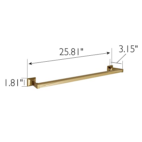 Image of Design House 533273 Millbridge Classic 24-inch Towel Bar for Bathroom Bedroom Closet or Kitchen Polished Brass