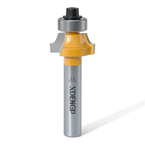 Image of Roundover Router Bit 1 /4 Shank, 1 /8 inch Radius Round Over Router Bits, Router Bits Round Over for Edging Forming Rounding Woodworking Cutter