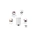 Brabantia New Icon Step Trash Can (5.3 Gal/White) Soft Closing Kitchen Garbage/Recycling Can with Removable Bucket