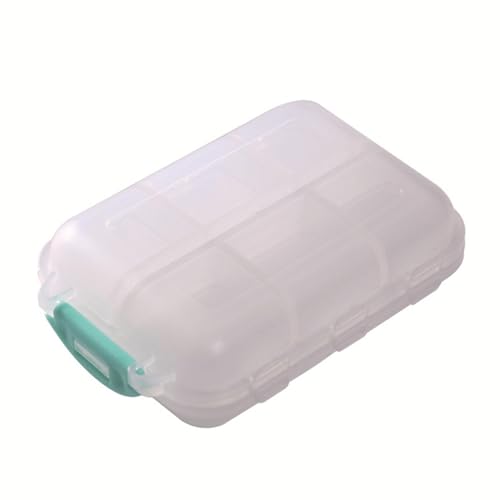 Pastillero de viaje Mini,Dispensador de medicamentos portátil con 12 compartimentos - Contenedor organizador de pastillas personales para bolsillos, carteras, bolsos, viajes