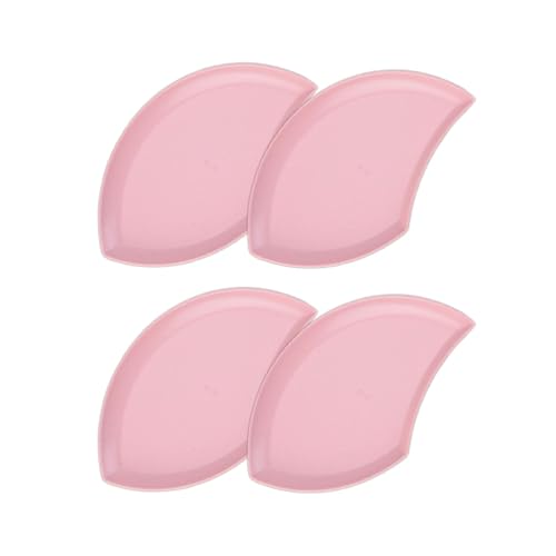 Image of YANCI Lightweight Wheat Straw Appetizer Plates, Reusable Unbeakeable Dinner Plates Set, 18 x 11 cm, Dishwasher & Microwave Safe (Pink, Pack of 4)