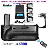Kastar Infrared Remote Control Pro Vertical Battery Grip (Built-in 2.4G Wireless Contro) + 4 x NP-FW
