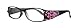 Merkel, The Diamond Crystal Shape, Bling Women Reading Glasses, Adorned with Fuchsia Genuine European Crystals Rose and Black Frame. NY Fifth Avenue.