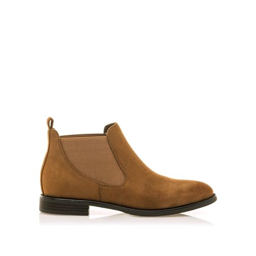 MARIAMARE Botines Planos Mujer | Botines Planos Casual | Cierre con Cremallera | 57962 | Marrón