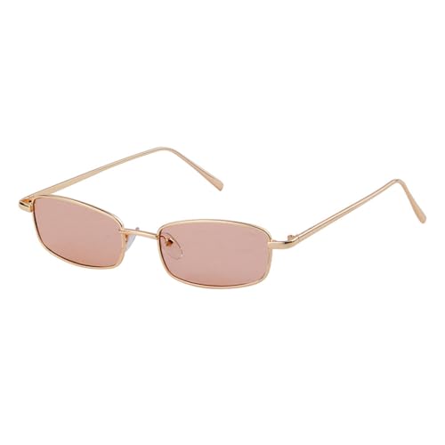 Lunettes rectangulaires en métal rouge de haute précision et verres transparents UV400