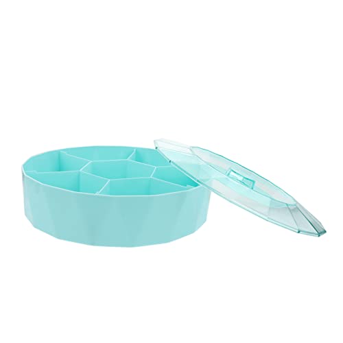 Ciieeo Plato de Frutas con Caja de Dulces de Plástico Bandeja Seccional para Frutos Secos Caja para Guardar Bocadillos con Tapa Transparente para Sala de Estar y Almacenamiento Prueba