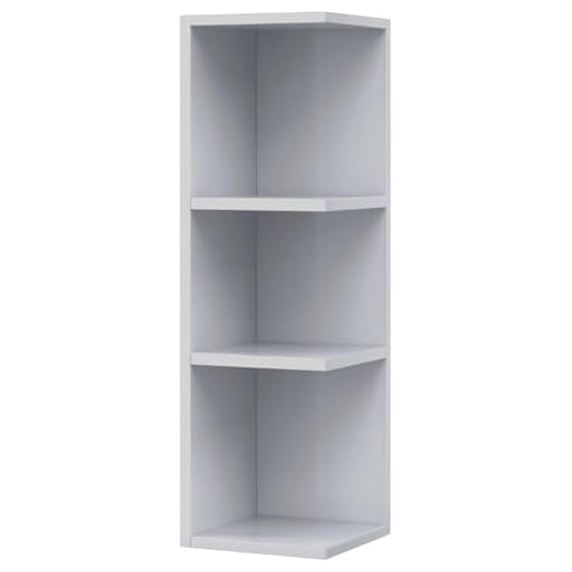 ARKITMOBEL 305081BO - Modulo Rinconero para Baño, Color Blanco Brillo, 20 cm (Largo) x 65 cm (Alto) x 19,5 cm (Fondo)