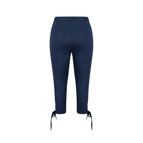 Girls Laceup Side Summer Capri Leggings Stretchy Comfy Elastic Waist Footless Cute Leisure Pants for 2-13 Years4