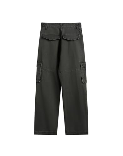 SANGTREE Men's Relaxed Fit Cargo Pants Knee Pleated Vintage Straight Casual Baggy Trousers2