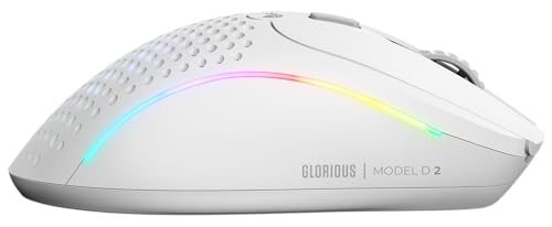 Glorious Gaming Model D 2 Mouse da gaming senza fili - erg., superlegg. 66 g, durata batt. 210 h, sens. ottico 26.000, 6 tasti programm., ciclo vita 80 milioni clic, sparatutto, MMO, MOBA - Bianco - Mouse gaming - Immagine 12