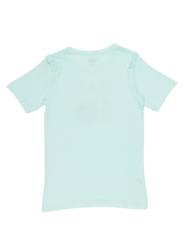 Image of Clovia Tweens Cotton Printed Top & Shorts Set - Blue