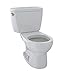 TOTO CST743E#11 Eco#Drake Round Bowl Toilet C743E+St743E, Colonial White