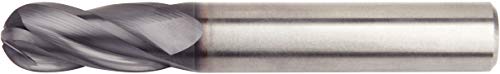 WIDIA Hanita I4B0625T225L VariMill I4B GP Roughing/Finishing End Mill, Ball Nose, 2.25" LOC, 0.625" Cutting Dia, Carbide, TiAlN, RH Cut, Weldon, 4FL #1