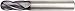 WIDIA Hanita 40100600T019 VariMill 4010 GP Roughing/Finishing End Mill, Ball Nose, 6 mm Cutting Diameter, Carbide, TiAlN, RH Cut, Straight Shank, 4-Flute