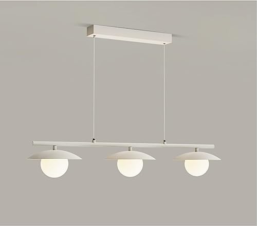 Chandelier long 3 lumières blanc pour plafond de salle à manger moderne DIMM