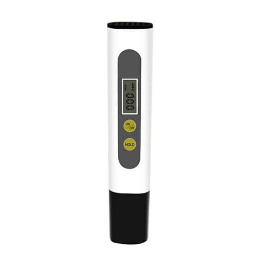 KUYYFDS TDS Meter Portable Water Quality Tester LCD Display Testing Pen with Two Keys Drinking Water Test Meter Water Testing Kits for Drinking Water Black & White