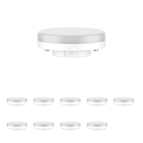ledscom.de 10 Pieces GX53 LED Bulb, White (4000 K), 6.4 W, 560lm, 97°, matt, 560lm (6.4w) / Light Colour: White, 10 piece (pack of 1)