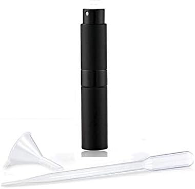 8ML Twist-Up Travel Perfume Atomizer Refillable Empty Perfume Spray Bottle with Funnels Transfer Pipettes For Traveling And Outgoing