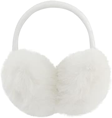 POXIMI Women Winter Earmuffs Girl Ski Adjustable Ear Covers for Kid Cute Bow Ear Warmer Outdoor Earmuff Fleece Lining (C-White, ONE SIZE)