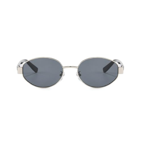 Small Oval Metal Sunglasses Women Fashion Round Frame Sun Glasses Men Retro Punk Shades Unisex Eyewear UV400 9585
