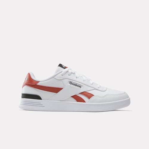Reebok Women's Court Advance Clip Sneaker, White/Brickred/Black, 8