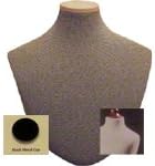 Men's Tie Display, White, W/ Black Metal Neck Block