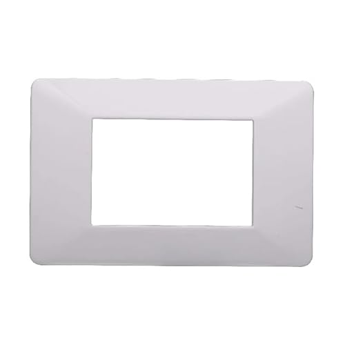 1 Plate, 3 Modules/Place, Compatible with Vimar Plana, White White, High Quality Plastic Plaques, 100% Compatible with Original Stands and Modules