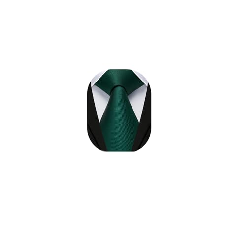 Image of Enlision Ties for Men Solid Color 3.35 inch Formal Business Necktie Classic Satin Mens Wedding Party Ties