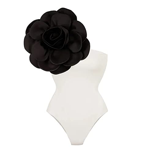 Maillot de bain 1 pièce fleurs 3D élastique et séchage rapide