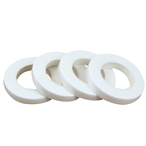 JFFX 4 Rolls Floral Tape 1/2\" Wide 30 Yards Floral Tapes for Bouquet Stem Wrap and Flowers Making Craft Projects and Wedding (White)