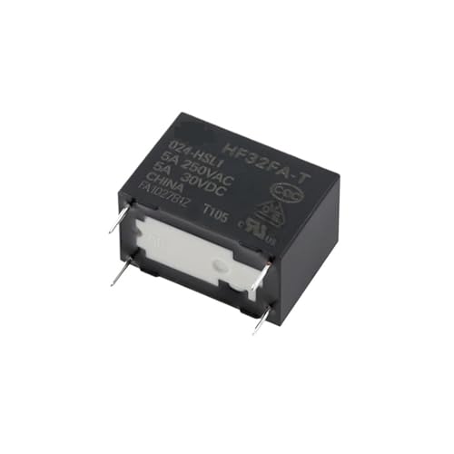 Relais 24V HF32FA-T-024-HSL1 Hongfa inverseur 4 broches 5A pour circuit imprimé domestique