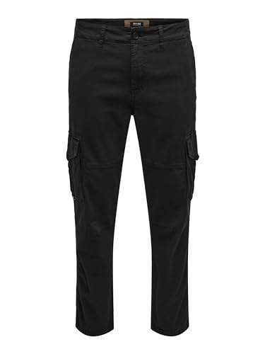 Only & Sons Onsdean Life Tap Cargo 0032 Pant Noos Pantaloni, Nero, 31W X 30L Uomo - 2