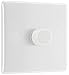 Price comparison product image BG Electrical Intelligent Single Wall Dimmer Switch, 2 Way, Round Edge, Nexus 800 Series, White Moulded, 200W, 881