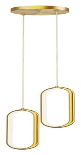 Lámpara colgante moderna LED 36W para vestíbulos y salas de estar con doble anillo.