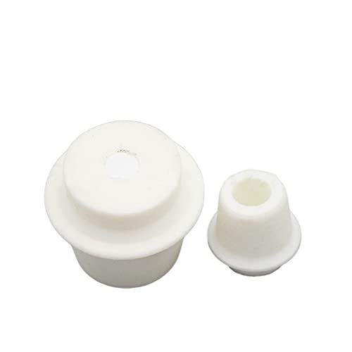 GatherTOOL 5pcs/Set Silicone Bung with Hole for Laboratory Filter Bottle Stopper Stoppers Airlock Bubbler Triangular Flask Plug Stopper (Size : 48-53mm)